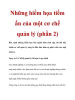 Những hiểm họa tiềm ẩn của một cơ chế quản lý (phần 2) pot