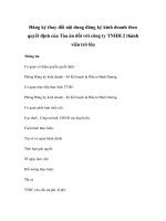 Đăng ký thay đổi nội dung đăng ký kinh doanh theo quyết định của Tòa án đối với công ty TNHH 2 thành viên trở lên docx