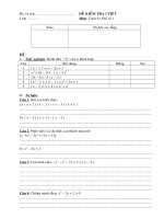 Đề kiểm tra Chương I Đại số 8