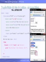 CHUYÊN ĐỀ CSDL VÀ LẬP TRÌNH ỨNG DỤNG WEB 1- P25 ppsx