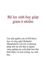 Bộ lọc sinh học giúp giảm ô nhiễm docx