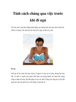 Tính cách chàng qua việc trước khi đi ngủ docx