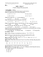 Đề thi-đáp án học kì 2 toán 7(2009-2010)