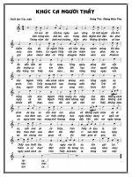 Bài hát Khúc Ca Người Thầy. Sáng tác: Đặng Hữu Thọ (17 tuổi)