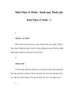 Khái Niệm về Thuốc - 1 pps