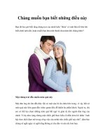 Chàng muốn bạn biết những điều này doc