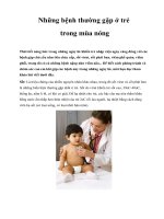 Những bệnh thường gặp ở trẻ trong mùa nóng doc