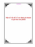 Một số vấn đề về xác định giá thành và giá bán sản phẩm pot