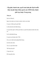 Cấp phát, thanh toán, quyết toán kinh phí cấp bù miễn thủy lợi phí thuộc thẩm quyền của UBND tỉnh, thành phố trực thuộc Trung ương potx