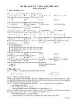 Đề+ĐA 09-10 HK2 Toán 9