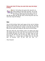 Dùng màn hình TV thay cho màn hình máy tính được không