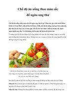 Chế độ ăn uống theo màu sắc để ngừa ung thư pps