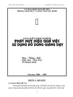 SÁNG KIẾN KINH NGHIỆM DẠY TIẾNG ANH NÂNG CAO TỪ VỰNG