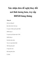 Xác nhận đơn đề nghị thay đổi nơi lĩnh lương hưu, trợ cấp BHXH hàng tháng pps