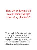 Thay đổi số lượng NST có ảnh hưởng tới sức khỏe và sự phát triển? doc