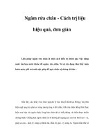 Ngâm rửa chân - Cách trị liệu hiệu quả, đơn giản pptx