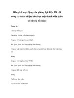 Đăng ký hoạt động văn phòng đại diện đối với công ty trách nhiệm hữu hạn một thành viên (chủ sở hữu là tổ chức) pot