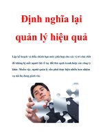 Định nghĩa lại quản lý hiệu quả pdf