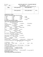 De thi HK II Lop 6 & Keys-0910