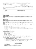 đề kiểm tra học ki II toán 6,7 có đáp án và biểu điểm