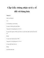 Cấp Giấy chứng nhận xử lý y tế đối với hàng hóa pot