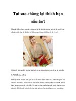 Tại sao chàng lại thích bạn nấu ăn? pdf