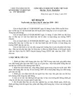 Kế hoạch tuyển sinh 6, 10 năm học 2010- 2011