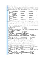 DE THI THU DAI HOC MON TIENG ANH VA DAP AN