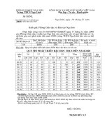 KH phát triển trường lớp đến năm 2020