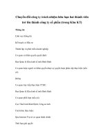 Chuyển đổi công ty trách nhiệm hữu hạn hai thành viên trở lên thành công ty cổ phần (trong Khu KT) pot