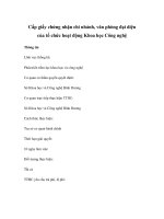 Cấp giấy chứng nhận chi nhánh, văn phòng đại diện của tổ chức hoạt động Khoa học Công nghệ docx