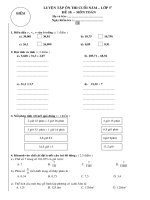 ĐỀ KT CHK II MÔN TOÁN LỚP 5