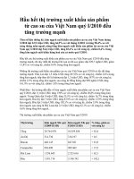 Hầu hết thị trường xuất khẩu sản phẩm từ cao su của Việt Nam quý I/2010 đều tăng trưởng mạnh potx