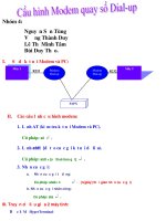 Cấu hình Modem Dial up ppt