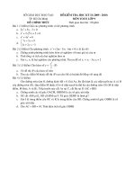 ĐỀ KT TOÁN 9 HKII