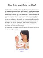 Uống thuốc như thế nào cho đúng? potx