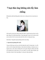 7 loại đàn ông không nên lấy làm chồng pot