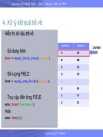 CHUYÊN ĐỀ CSDL VÀ LẬP TRÌNH ỨNG DỤNG WEB 1- P19 pdf
