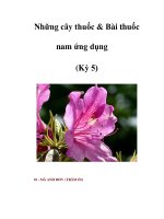 Những cây thuốc & Bài thuốc nam ứng dụng (Kỳ 5) ppsx