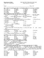 ĐỀ THAM KHẢO HỌC KÌ 2 - LẦN 3- LỚP 6 - 2009 - 2010