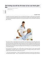 ảnh hưởng của tuổi tác lên dược lý học các thuốc giảm đau