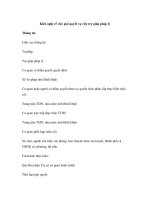 Kiến nghị về việc giải quyết vụ việc trợ giúp pháp lý ppt