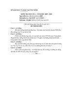 LỊCH SỬ 9 HKI 2009 - 2010