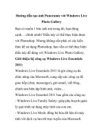 Hướng dẫn tạo ảnh Panoramic với Windows Live Photo Gallery- P1 ppsx