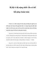 Bị liệt ở độ nặng nhất vẫn có thể hồi phục hoàn toàn potx