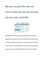 Mối quan hệ giữa kiểm toán nhà nước và kiểm toán độc lập potx