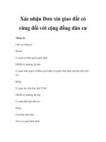 Xác nhận Đơn xin giao đất có rừng đối với cộng đồng dân cư potx