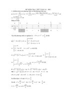 Đáp án đề kiểm tra 2 tiết Toán 10 - hk2