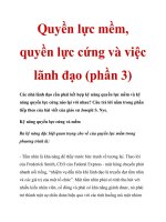 Quyền lực mềm, quyền lực cứng và việc lãnh đạo (phần 3) potx