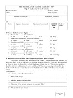 Kiểm tra 1 tiết lớp 8 (lần 3)